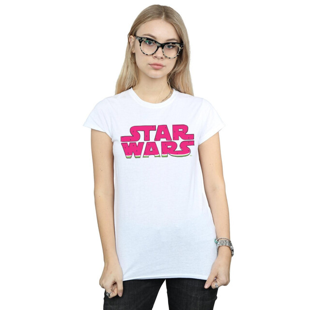 Li-cense Star wars dames watermeloen logo katoenen t-shirt UTBI41993_white large