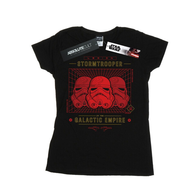 Li-cense Star wars dames stormtrooper legioen raster katoenen t-shirt UTBI41894_black large