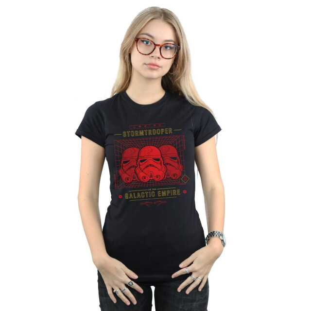 Li-cense Star wars dames stormtrooper legioen raster katoenen t-shirt UTBI41894_black large