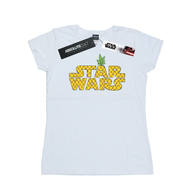 Li-cense Star wars dames ananas logo katoenen t-shirt UTBI42012_white large