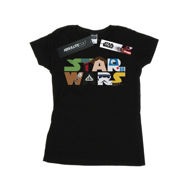 Li-cense Star wars dames karakter logo katoenen t-shirt UTBI42014_black large