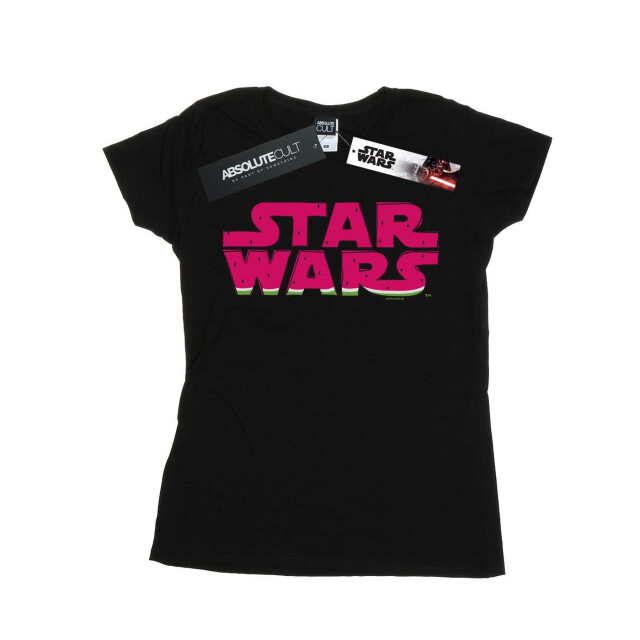 Li-cense Star wars dames watermeloen logo katoenen t-shirt UTBI41993_black large
