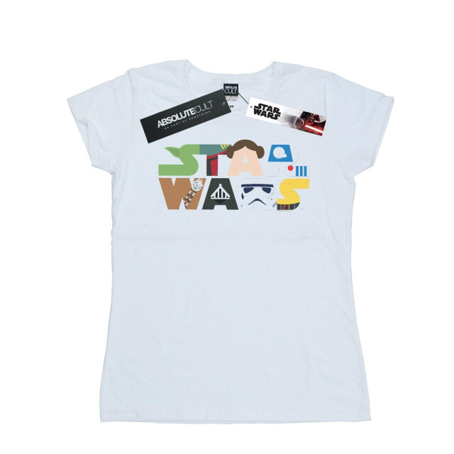 Li-cense Star wars dames karakter logo katoenen t-shirt UTBI42014_white large