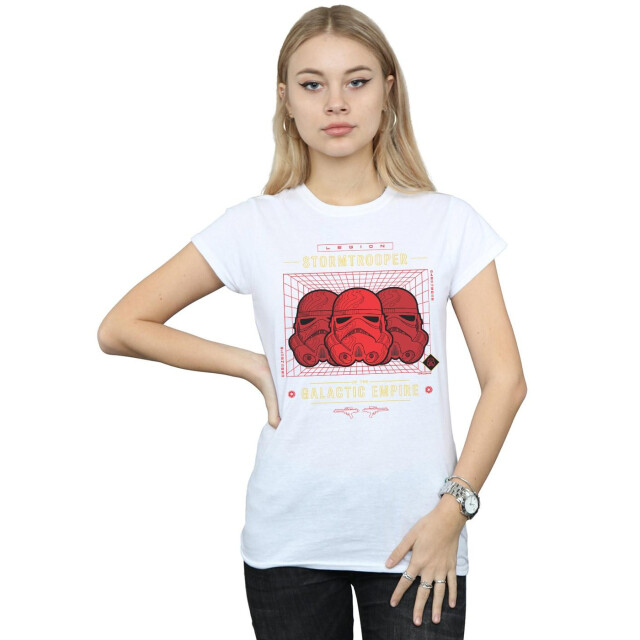 Li-cense Star wars dames stormtrooper legioen raster katoenen t-shirt UTBI41894_white large