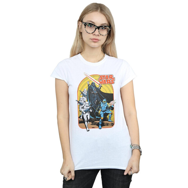 Li-cense Star wars dames vintage stripscène katoenen t-shirt UTBI41968_white large
