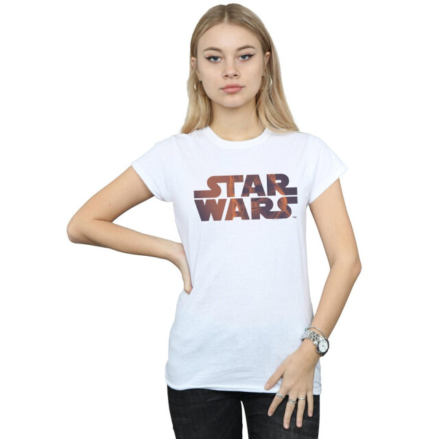 Li-cense Star wars dames chewbacca logo katoenen t-shirt UTBI42062_white large