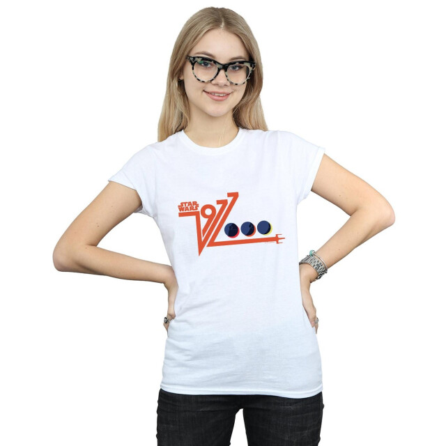 Li-cense Star wars dames retro 1977 death star katoenen t-shirt UTBI41660_white large