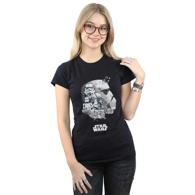 Li-cense Star wars dames stormtrooper montage katoenen t-shirt UTBI41797_black large