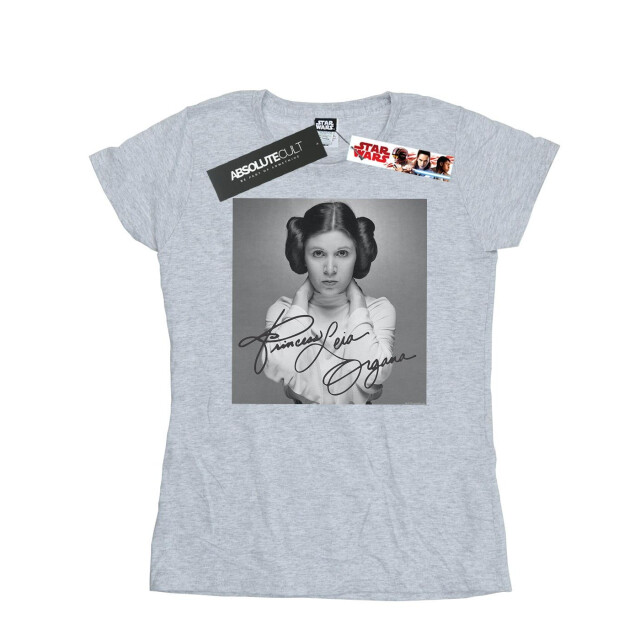 Li-cense Star wars dames prinses leia organa katoenen t-shirt UTBI41814_sportsgrey large