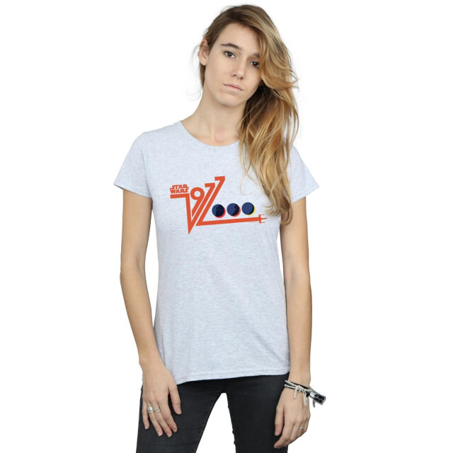 Li-cense Star wars dames retro 1977 death star katoenen t-shirt UTBI41660_sportsgrey large