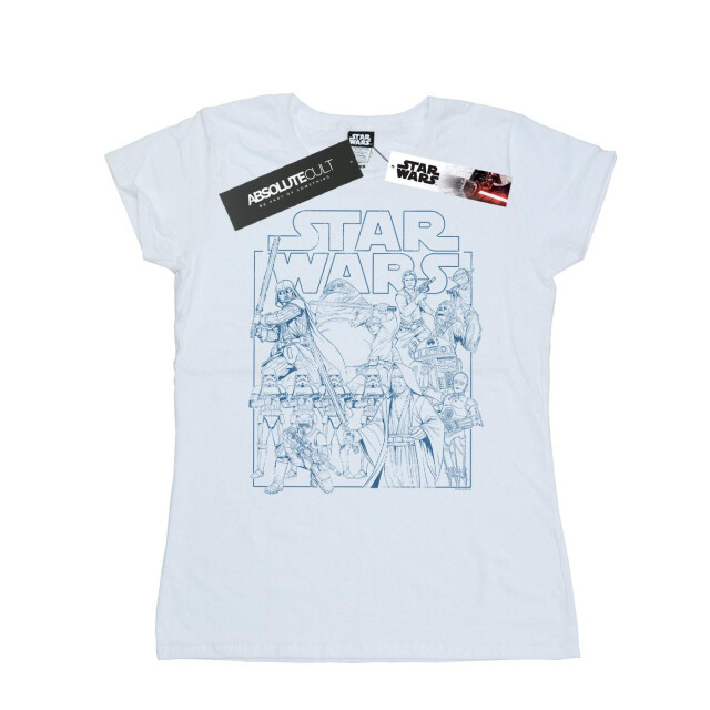 Li-cense Star wars dames schets katoenen t-shirt UTBI41848_white large