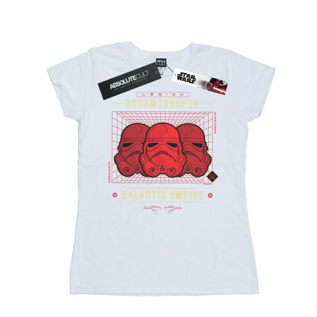 Li-cense Star wars dames stormtrooper legioen raster katoenen t-shirt UTBI41894_white large