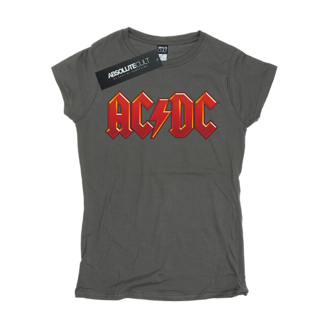 Li-cense Ac/dc dames donkerrood logo katoenen t-shirt UTBI4182_charcoal large