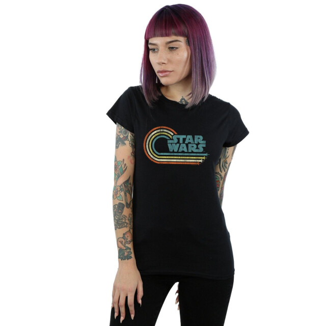 Li-cense Star wars dames retro wave logo katoenen t-shirt UTBI41714_black large