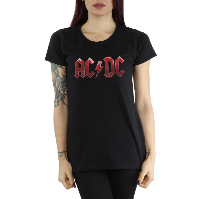 Li-cense Ac/dc dames rood katoenen t-shirt met ice logo UTBI4185_black large