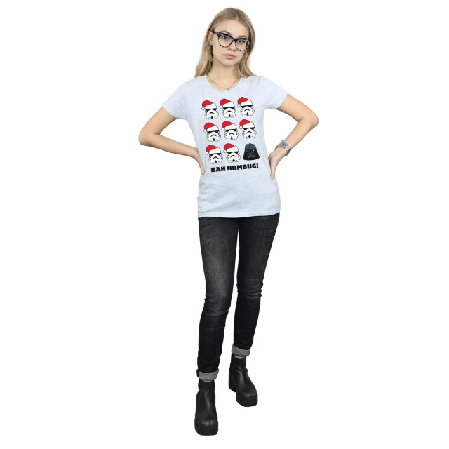 Li-cense Star wars dames kerstmis humbug katoenen t-shirt UTBI41245_sportsgrey large