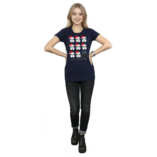 Li-cense Star wars dames kerstmis humbug katoenen t-shirt UTBI41245_navyblue large