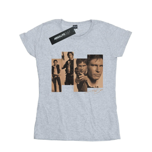 Li-cense Star wars dames han solo fotoshoot katoenen t-shirt UTBI41294_sportsgrey large