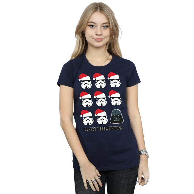 Li-cense Star wars dames kerstmis humbug katoenen t-shirt UTBI41245_navyblue large