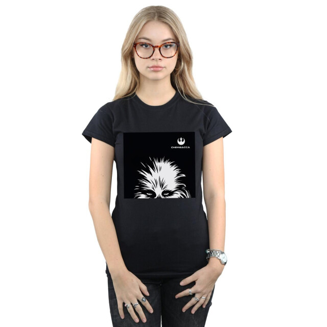 Li-cense Star wars dames chewbacca look katoenen t-shirt UTBI41507_black large