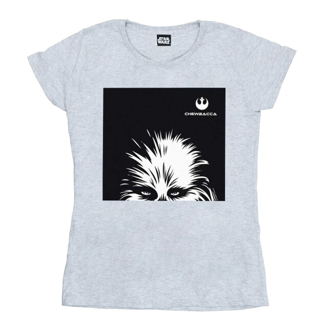 Li-cense Star wars dames chewbacca look katoenen t-shirt UTBI41507_sportsgrey large
