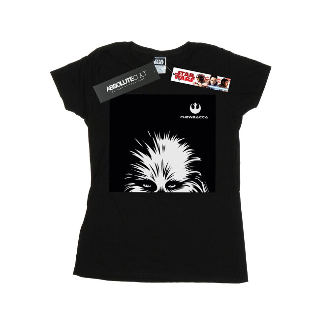 Li-cense Star wars dames chewbacca look katoenen t-shirt UTBI41507_black large