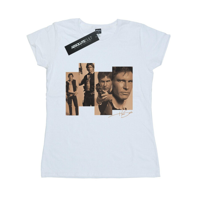Li-cense Star wars dames han solo fotoshoot katoenen t-shirt UTBI41294_white large
