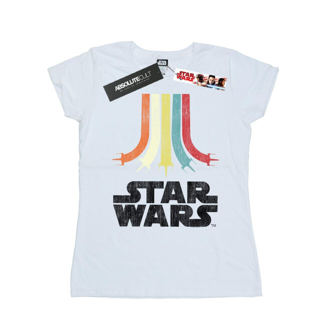 Li-cense Star wars dames retro regenboog katoenen t-shirt UTBI41461_white large