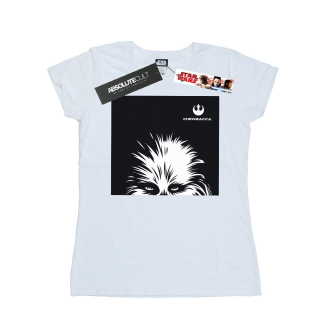 Li-cense Star wars dames chewbacca look katoenen t-shirt UTBI41507_white large
