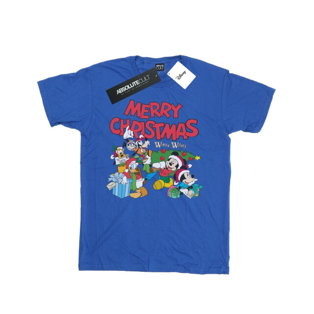 Li-cense Disney heren mickey and friends winter wishes t-shirt UTBI41211_royalblue large