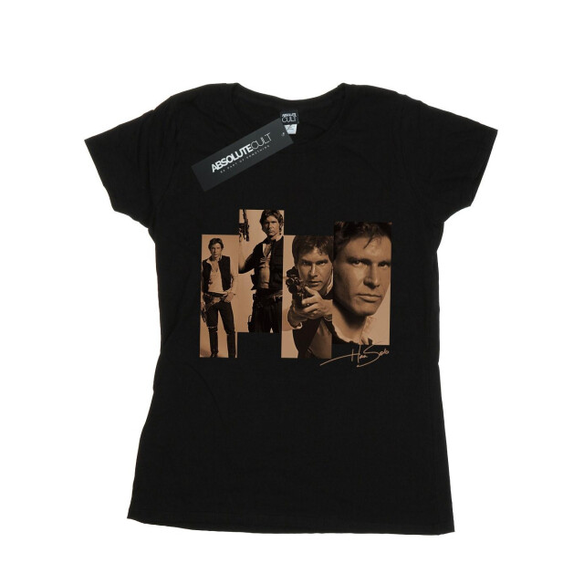 Li-cense Star wars dames han solo fotoshoot katoenen t-shirt UTBI41294_black large