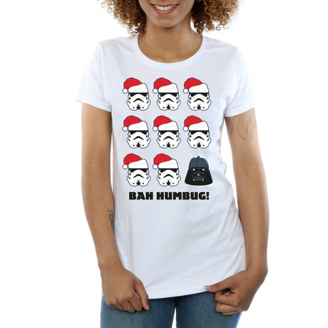 Li-cense Star wars dames kerstmis humbug katoenen t-shirt UTBI41245_white large