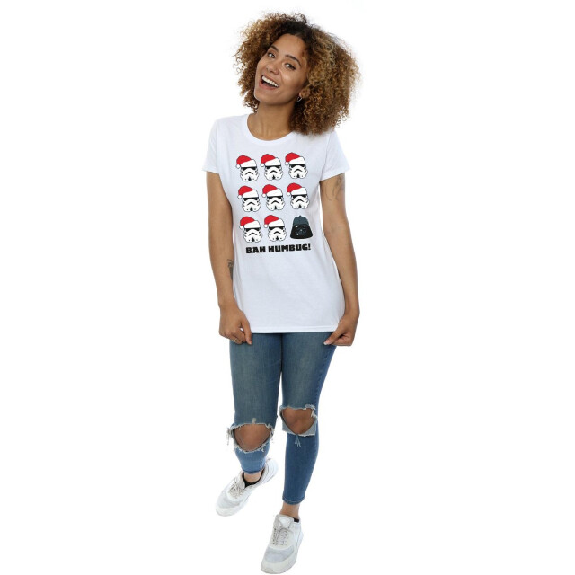 Li-cense Star wars dames kerstmis humbug katoenen t-shirt UTBI41245_white large
