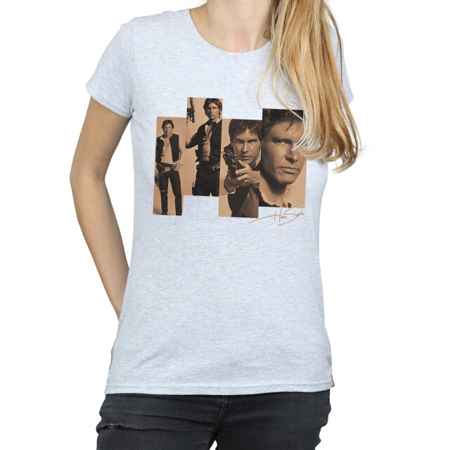 Li-cense Star wars dames han solo fotoshoot katoenen t-shirt UTBI41294_sportsgrey large