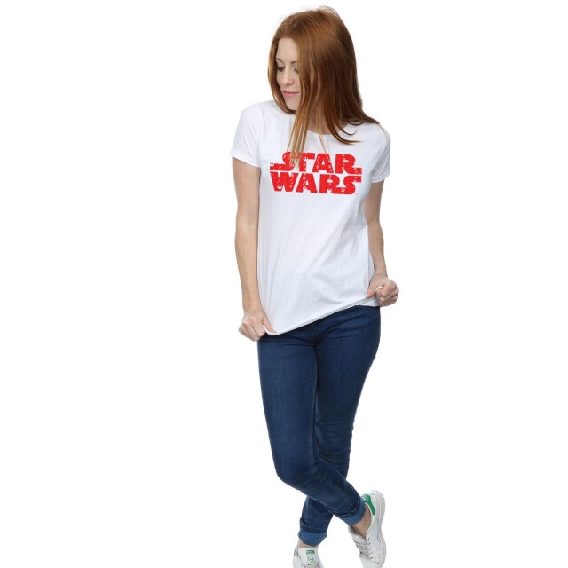 Li-cense Star wars dames kerst logo katoenen t-shirt UTBI41192_white large