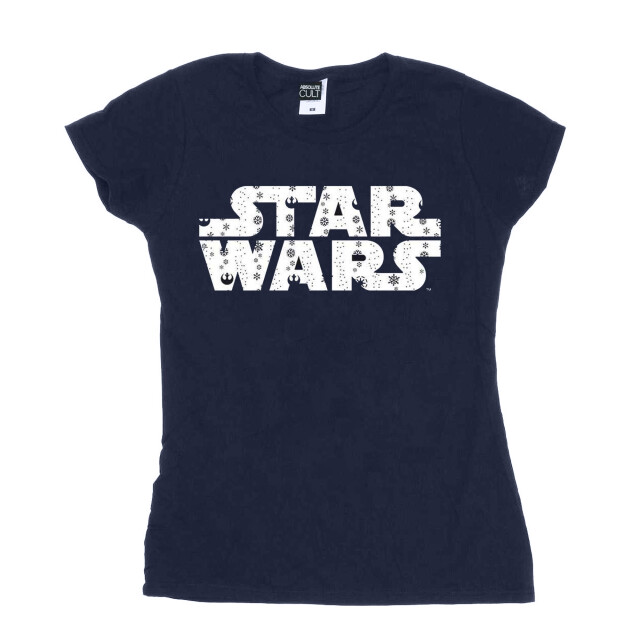 Li-cense Star wars dames kerst logo katoenen t-shirt UTBI41192_navyblue large