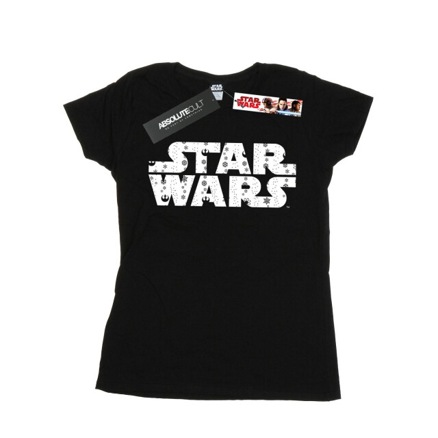 Li-cense Star wars dames kerst logo katoenen t-shirt UTBI41192_black large