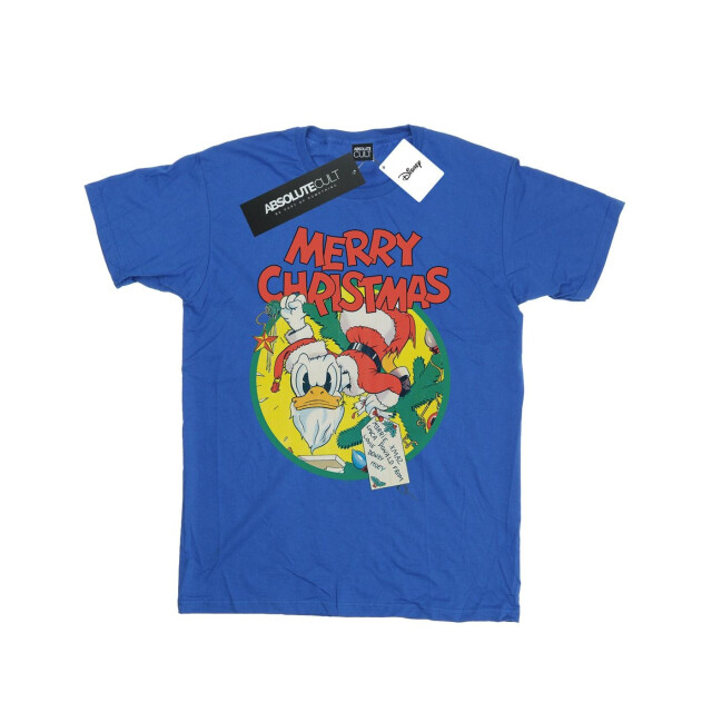 Li-cense Disney heren donald duck vrolijk kerstmis t-shirt UTBI41199_royalblue large