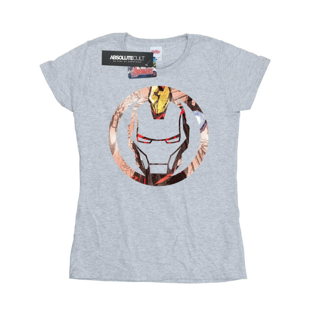 Li-cense Iron man dames montage katoenen t-shirt UTBI411_sportsgrey large