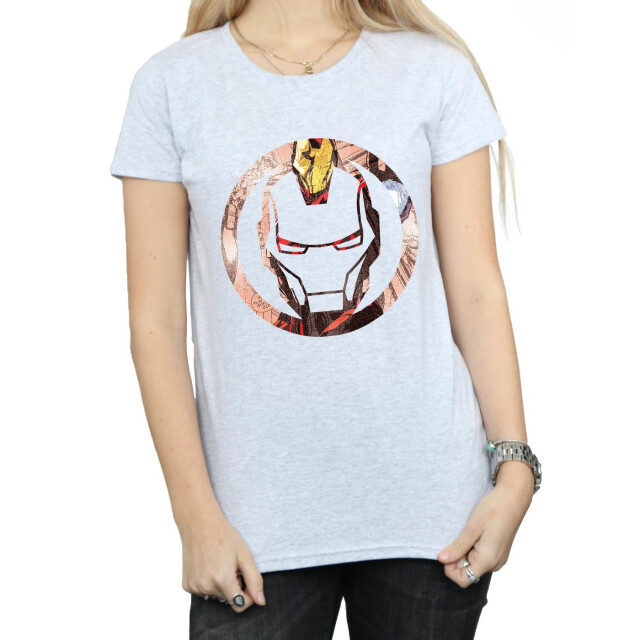 Li-cense Iron man dames montage katoenen t-shirt UTBI411_sportsgrey large
