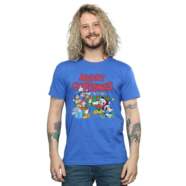 Li-cense Disney heren mickey and friends winter wishes t-shirt UTBI41211_royalblue large