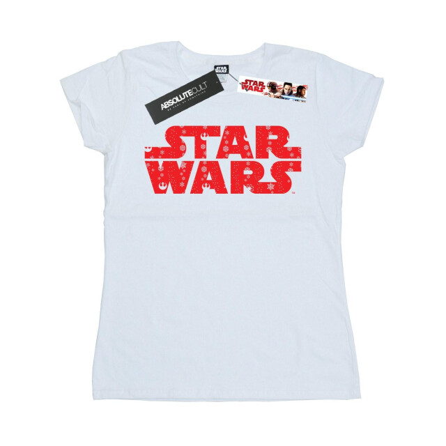 Li-cense Star wars dames kerst logo katoenen t-shirt UTBI41192_white large