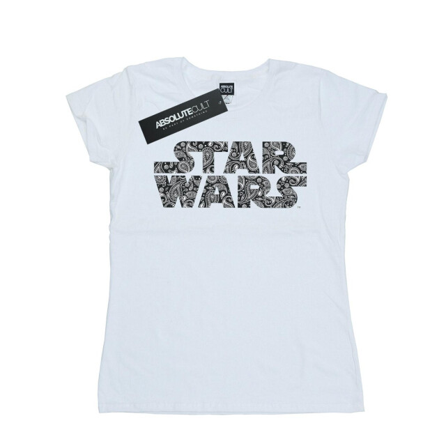 Li-cense Star wars dames paisley logo katoenen t-shirt UTBI41111_white large