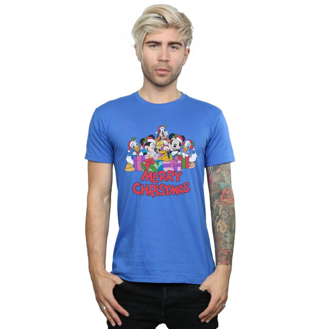 Li-cense Disney heren mickey mouse en vrienden kerstmis t-shirt UTBI41180_royalblue large