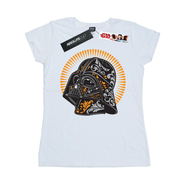 Li-cense Star wars dames darth vader dia de los muertos katoenen t-shirt UTBI41154_white large