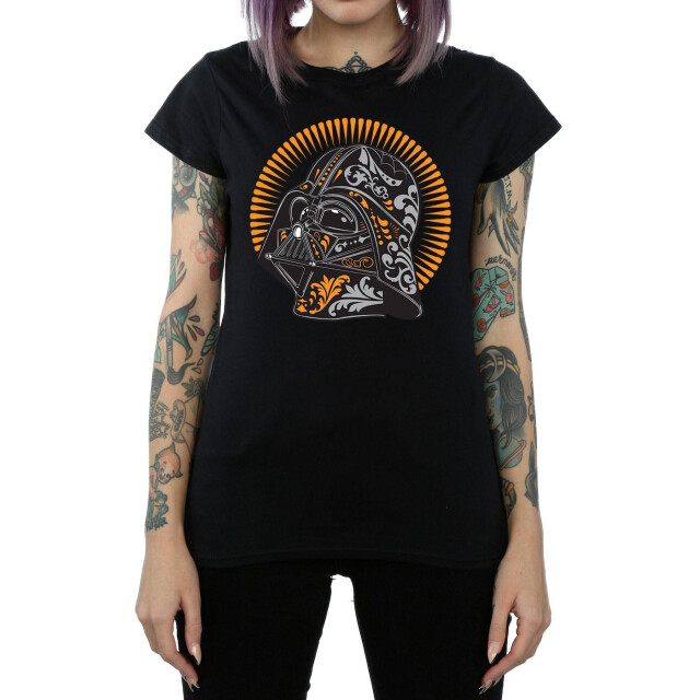 Li-cense Star wars dames darth vader dia de los muertos katoenen t-shirt UTBI41154_black large