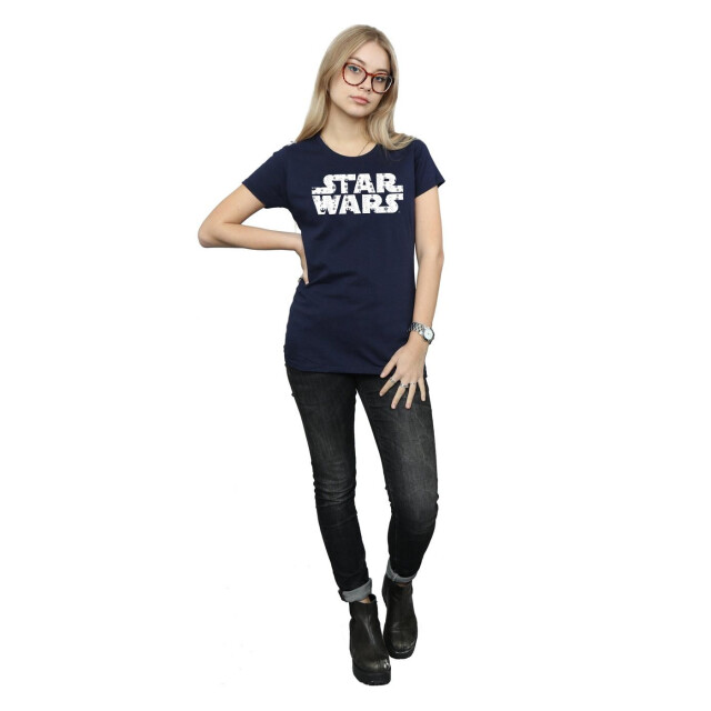 Li-cense Star wars dames kerst logo katoenen t-shirt UTBI41192_navyblue large