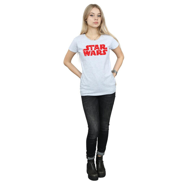 Li-cense Star wars dames kerst logo katoenen t-shirt UTBI41192_sportsgrey large