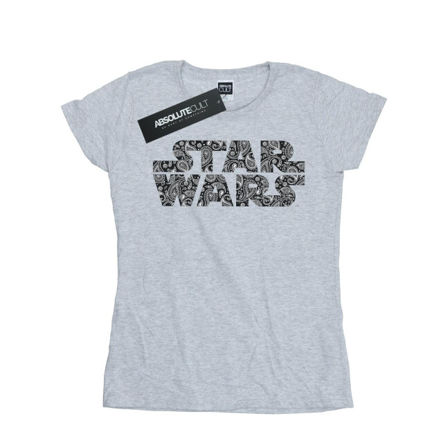Li-cense Star wars dames paisley logo katoenen t-shirt UTBI41111_sportsgrey large