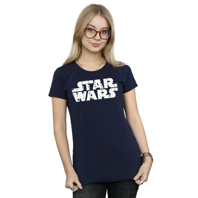 Li-cense Star wars dames kerst logo katoenen t-shirt UTBI41192_navyblue large